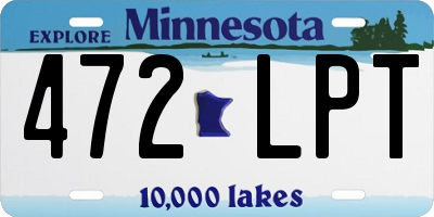 MN license plate 472LPT