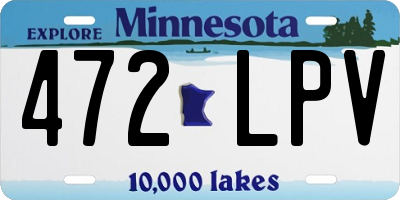 MN license plate 472LPV