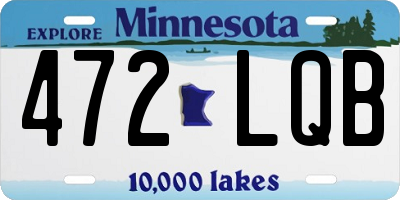 MN license plate 472LQB