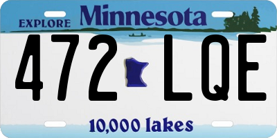 MN license plate 472LQE