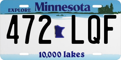 MN license plate 472LQF