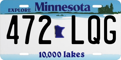 MN license plate 472LQG