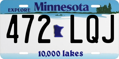MN license plate 472LQJ