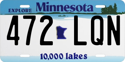 MN license plate 472LQN