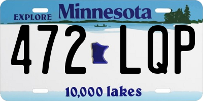 MN license plate 472LQP