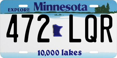 MN license plate 472LQR