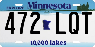 MN license plate 472LQT