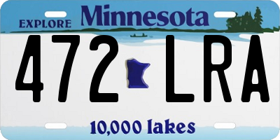 MN license plate 472LRA