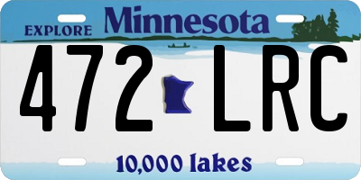 MN license plate 472LRC