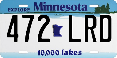 MN license plate 472LRD