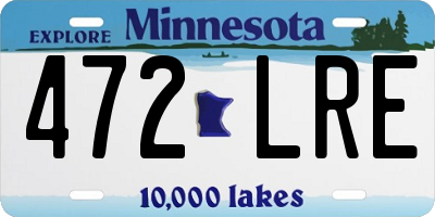MN license plate 472LRE