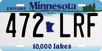 MN license plate 472LRF