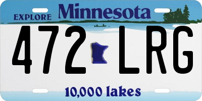 MN license plate 472LRG
