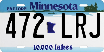 MN license plate 472LRJ