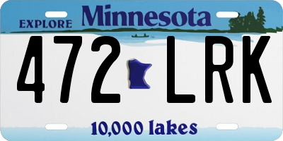 MN license plate 472LRK