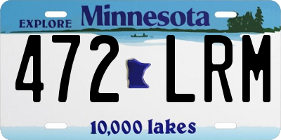 MN license plate 472LRM