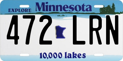 MN license plate 472LRN