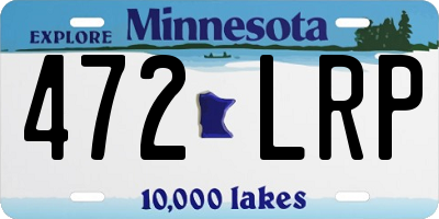 MN license plate 472LRP