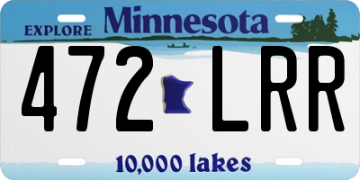MN license plate 472LRR