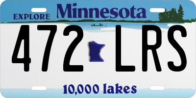 MN license plate 472LRS