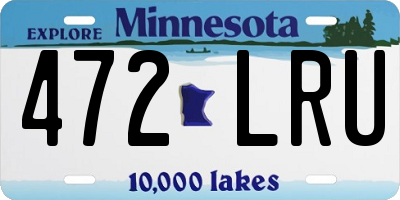 MN license plate 472LRU
