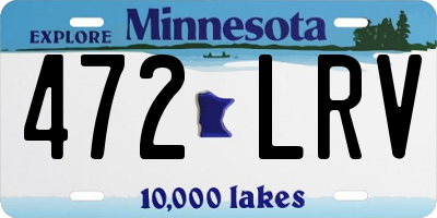MN license plate 472LRV