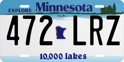 MN license plate 472LRZ
