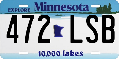 MN license plate 472LSB