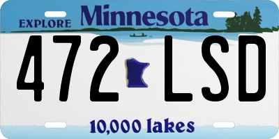MN license plate 472LSD