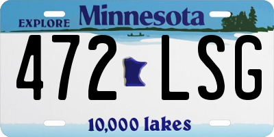 MN license plate 472LSG