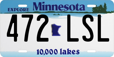 MN license plate 472LSL