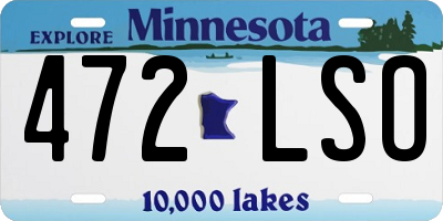 MN license plate 472LSO