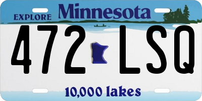 MN license plate 472LSQ