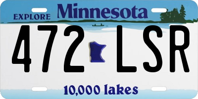 MN license plate 472LSR