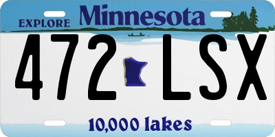 MN license plate 472LSX
