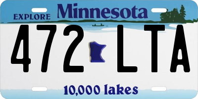 MN license plate 472LTA