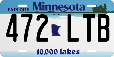 MN license plate 472LTB