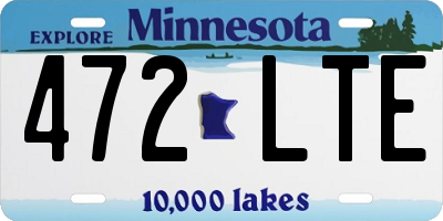 MN license plate 472LTE