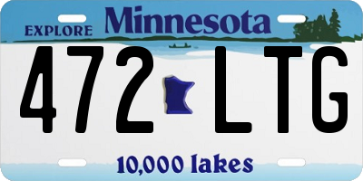 MN license plate 472LTG