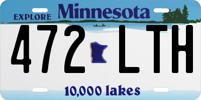 MN license plate 472LTH