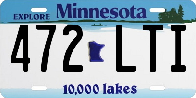 MN license plate 472LTI