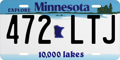 MN license plate 472LTJ