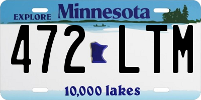 MN license plate 472LTM