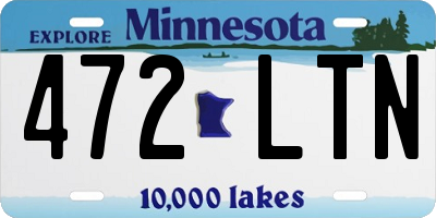 MN license plate 472LTN