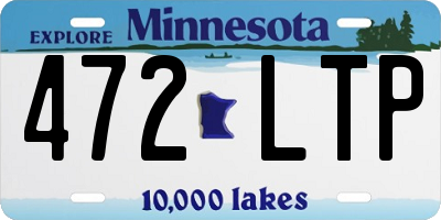 MN license plate 472LTP