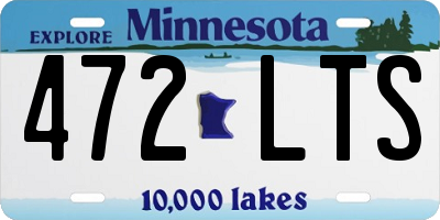 MN license plate 472LTS