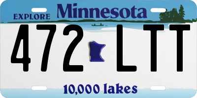 MN license plate 472LTT