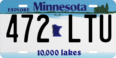 MN license plate 472LTU
