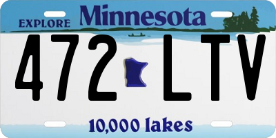 MN license plate 472LTV