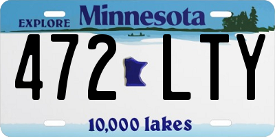 MN license plate 472LTY